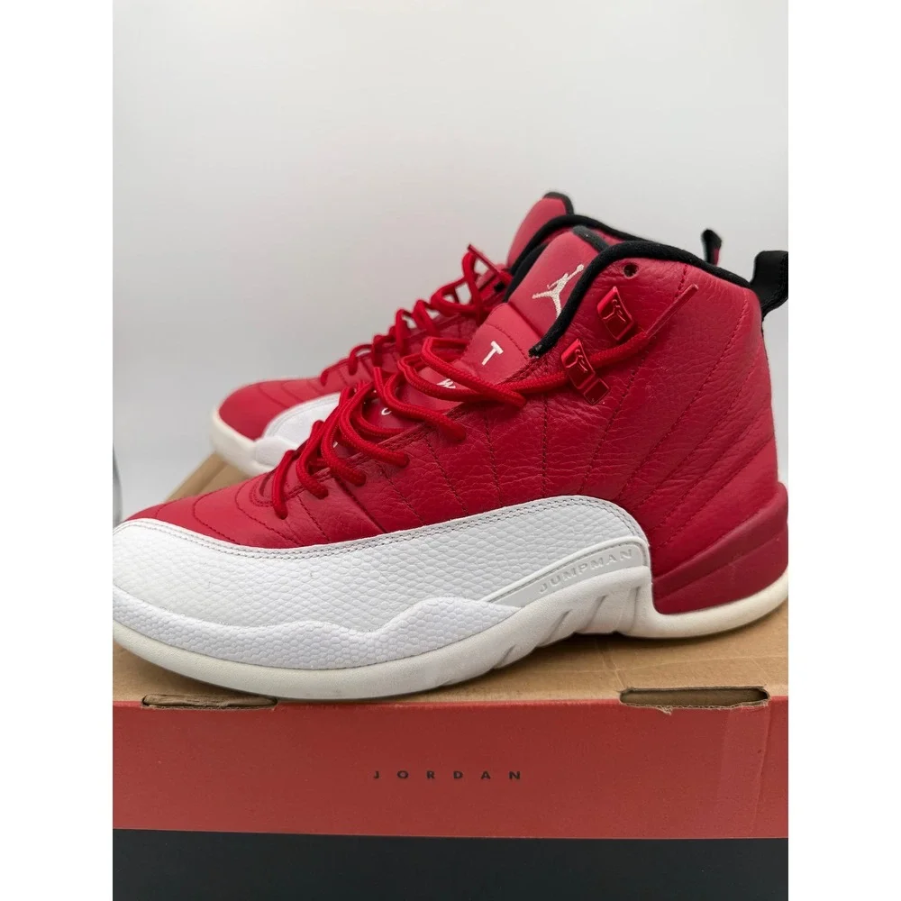 Air Jordan 12 Retro Gym Red White Black 130690-600 Mens Size 9 Basketball Shoes